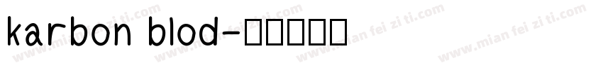 karbon blod字体转换